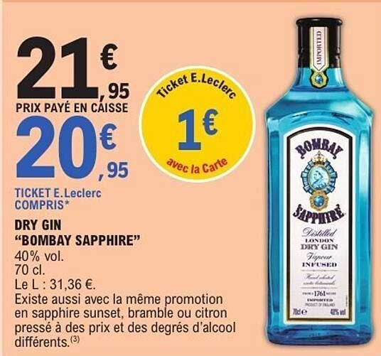 DRY GIN "BOMBAY SAPPHIRE"