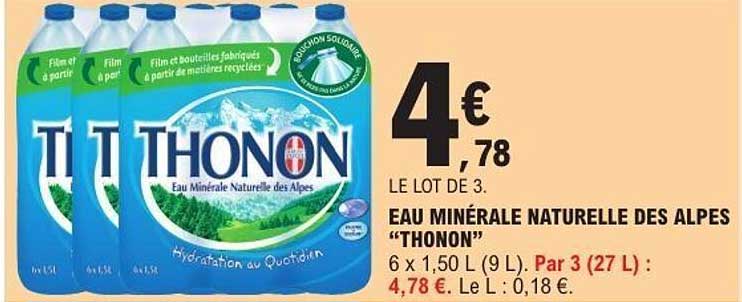 EAU MINÉRALE NATURELLE DES ALPES "THONON"