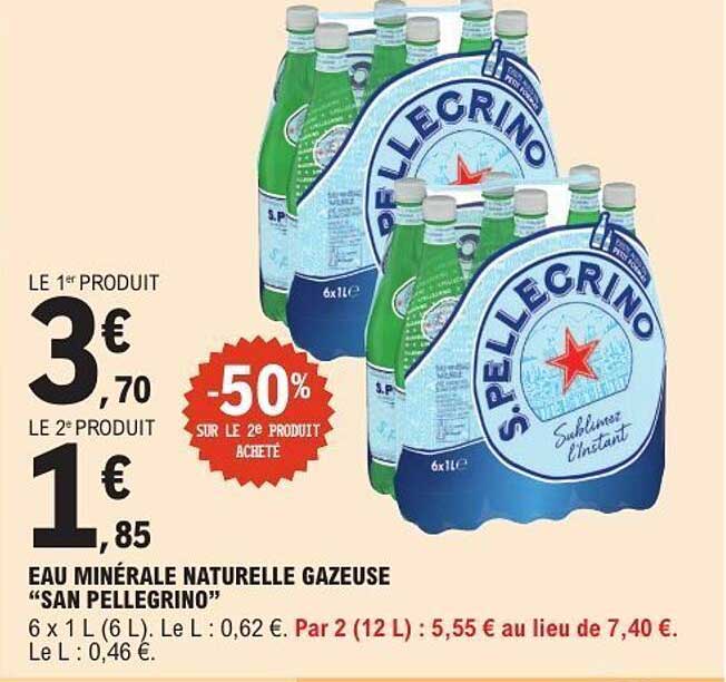 EAU MINÉRALE NATURELLE GAZEUSE “SAN PELLEGRINO”