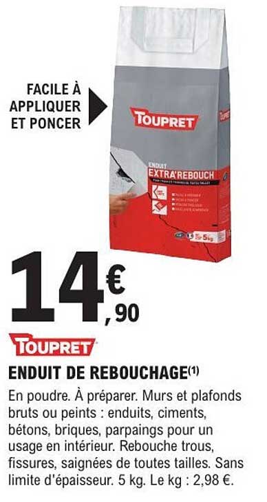 ENDUIT DE REBOUCHAGE