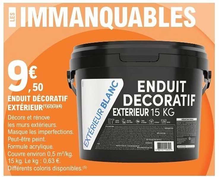 ENDUIT DÉCORATIF EXTÉRIEUR 15 KG