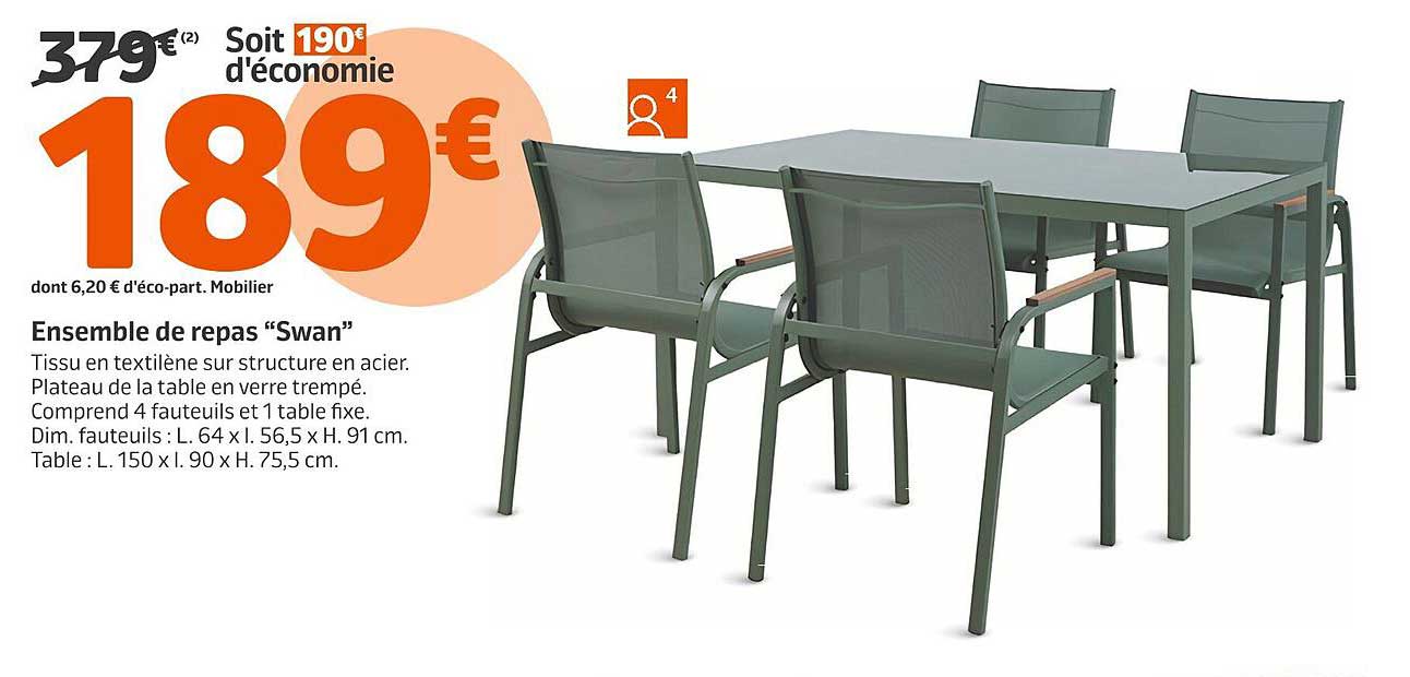 Ensemble de repas “Swan”