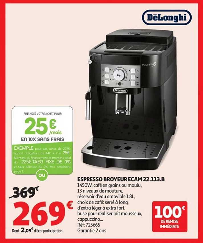 ESPRESSO BROYEUR ECAM 22.113.B
