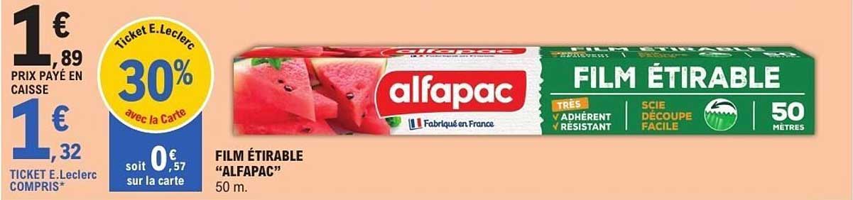 FILM ÉTIRABLE "ALFAPAC" 50 m.