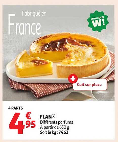 Flan différents parfums