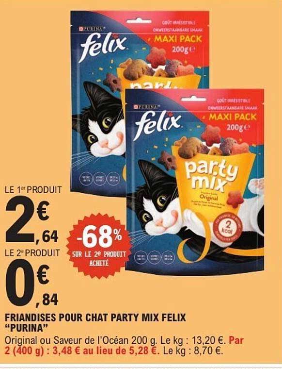 FRIANDISES POUR CHAT PARTY MIX FELIX "PURINA"