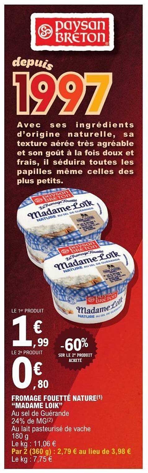 Fromage Fouetté Nature "Madame Loik"