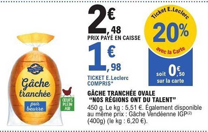 GÂCHE TRANCHÉE OVALE "NOS RÉGIONS ONT DU TALENT"