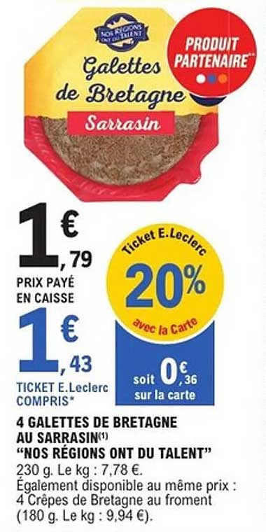 Galettes de Bretagne Sarrasin