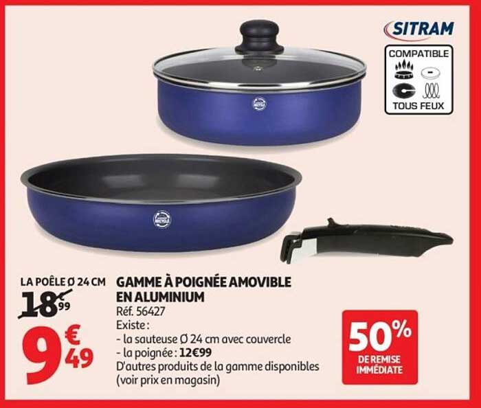 GAMME À POIGNÉE AMOVIBLE EN ALUMINIUM