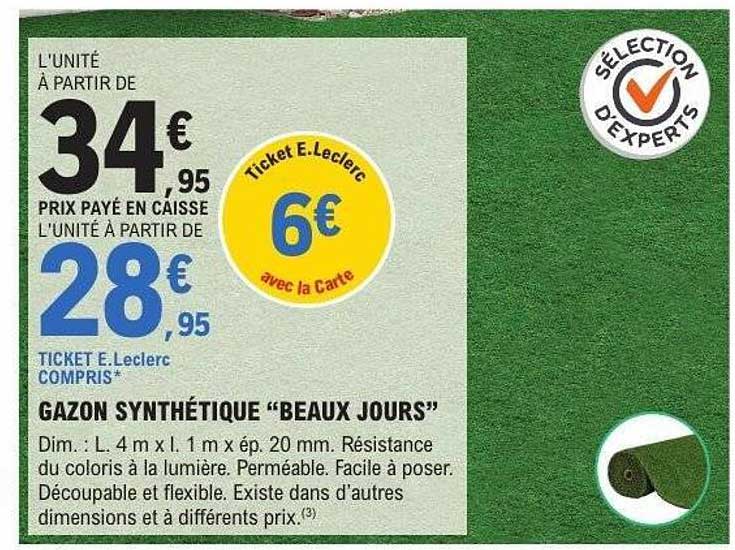Gazon Synthétique "Beaux Jours"