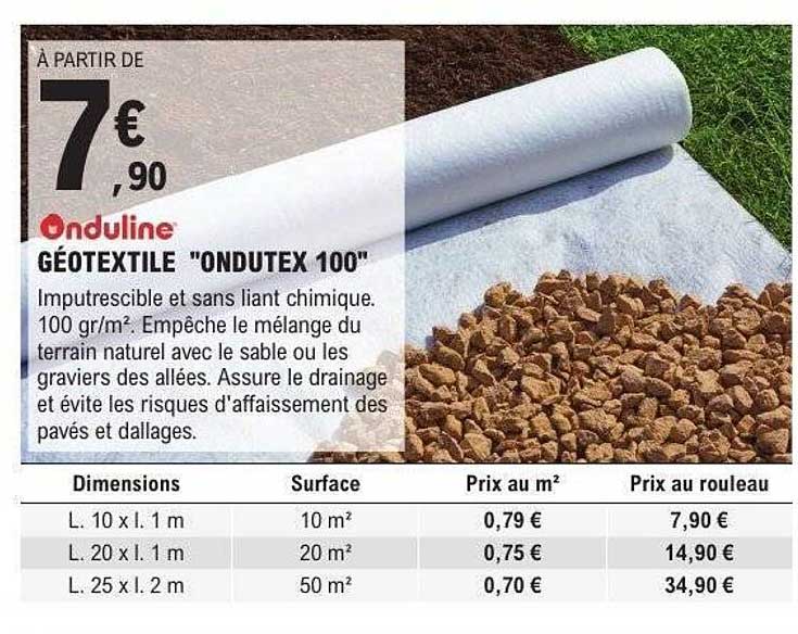 GÉOTEXTILE "ONDUTEX 100"