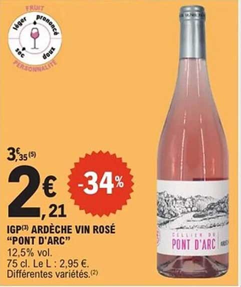 IGP Ardèche Vin Rosé "Pont d'Arc"