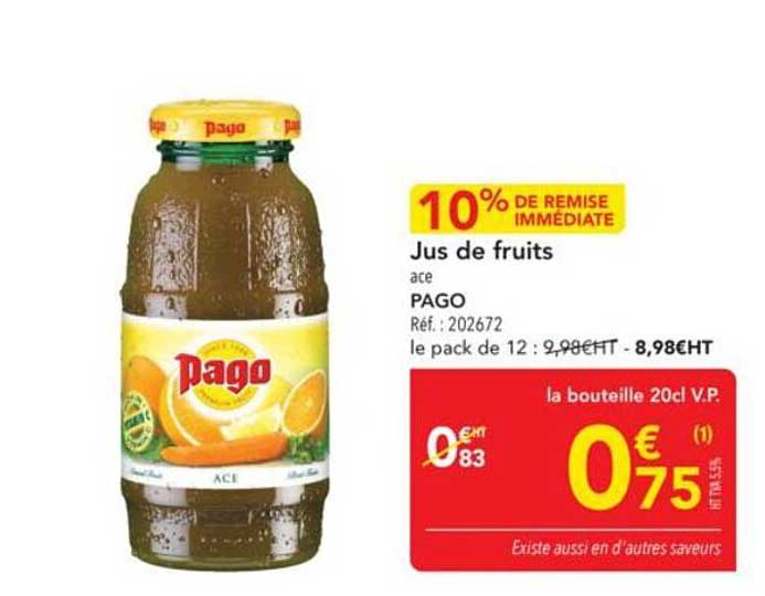 Jus de fruits Pago ACE