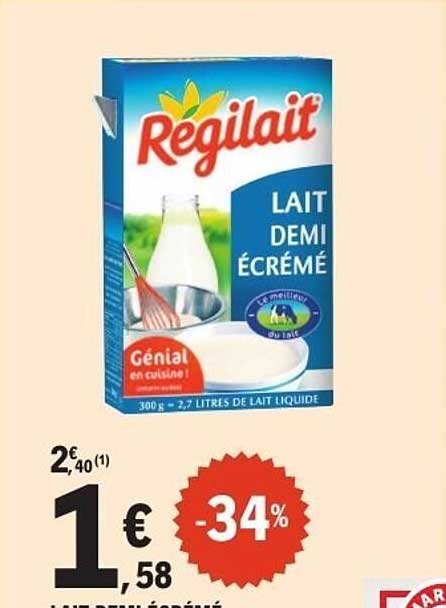 Lait Demi Écrémé Regilait 300g