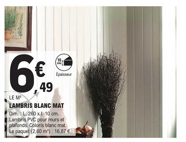 LAMBRIS BLANC MAT