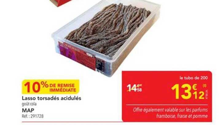 Lasso torsadés acidulés goût cola