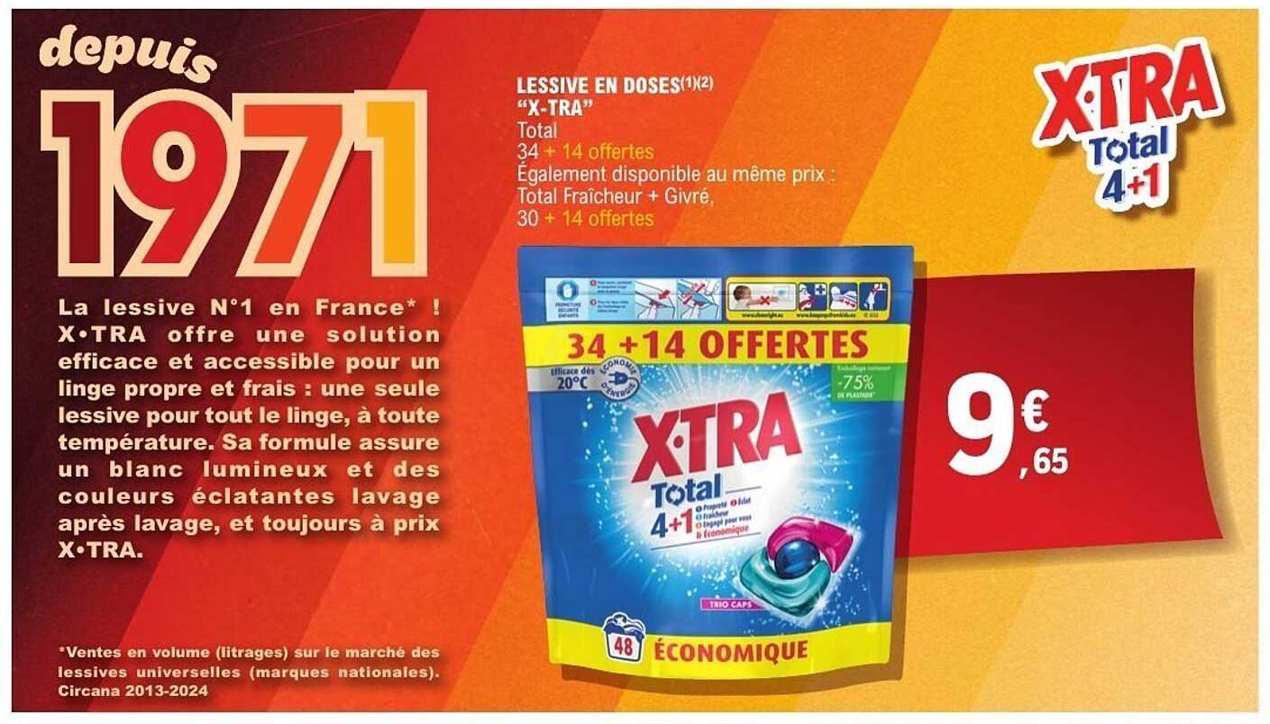 LESSIVE EN DOSES "X•TRA"