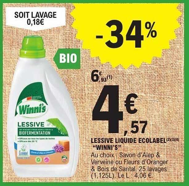 LESSIVE LIQUIDE ECOLABEL "WINNI'S"