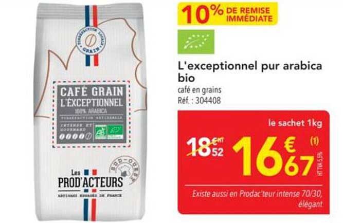 L'exceptionnel pur arabica bio