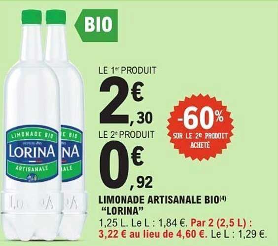 Limonade Artisanale BIO "Lorina"