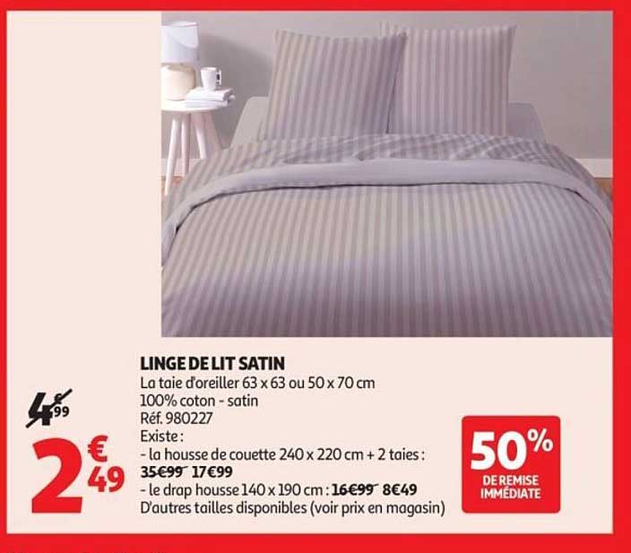 LINGE DE LIT SATIN