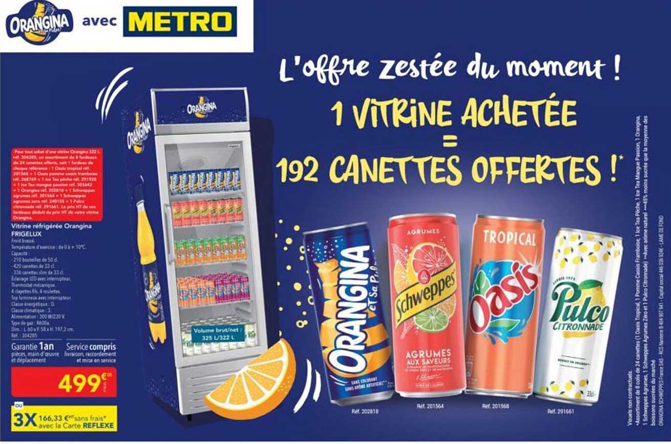 L'offre zestée du moment ! 1 vitrine achetée = 192 canettes offertes !