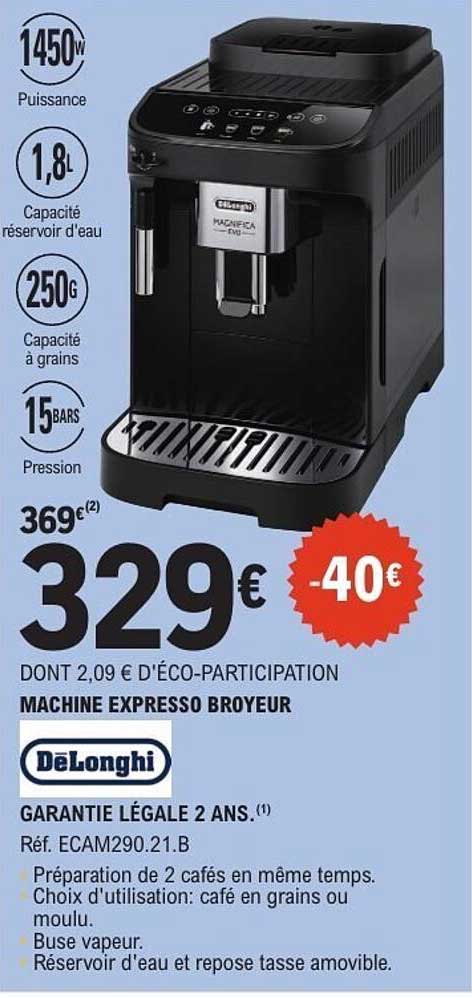 MACHINE EXPRESSO BROYEUR DeLonghi