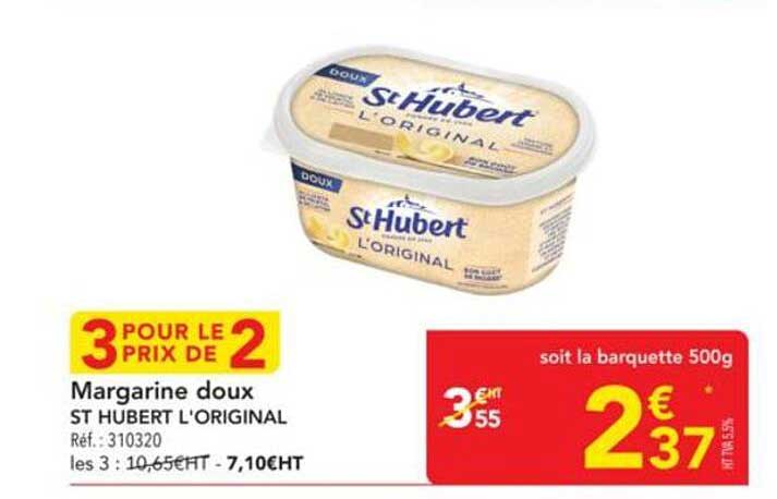 Margarine doux ST HUBERT L'ORIGINAL