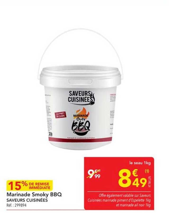 Marinade Smoky BBQ SAVEURS CUISINEES