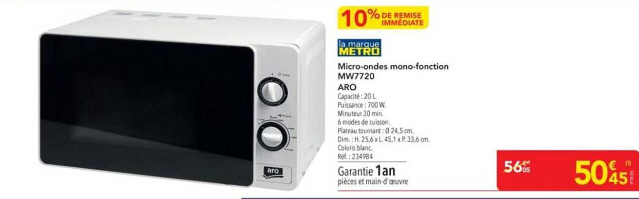 Micro-ondes mono-fonction MW7720 ARO