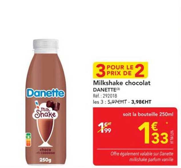 Milkshake chocolat DANETTE