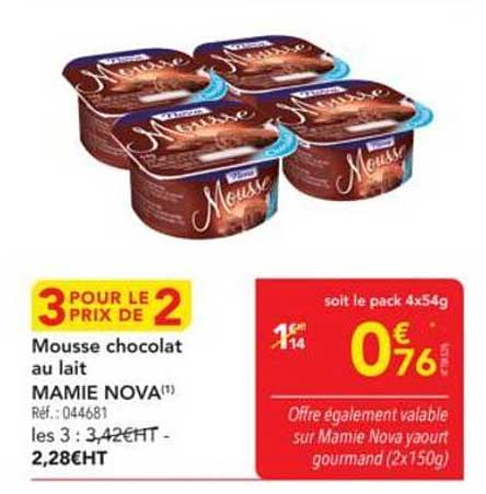 Mousse chocolat au lait