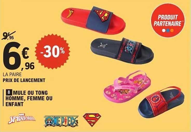 Mule ou tong homme, femme ou enfant