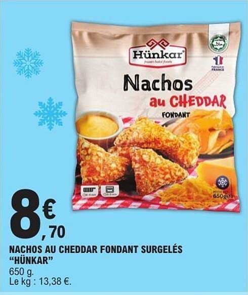NACHOS AU CHEDDAR FONDANT SURGELÉS “HÜNKAR”