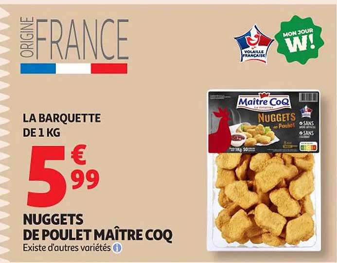 NUGGETS DE POULET MAÎTRE COQ
