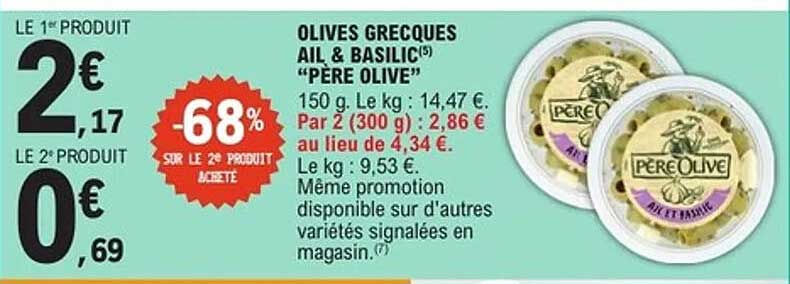 OLIVES GRECQUES AIL & BASILIC "PÈRE OLIVE"