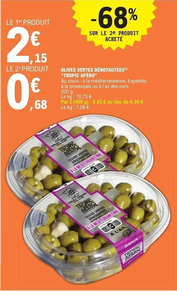 OLIVES VERTES DÉNOMMÉES "TROPIC APÉRO"
