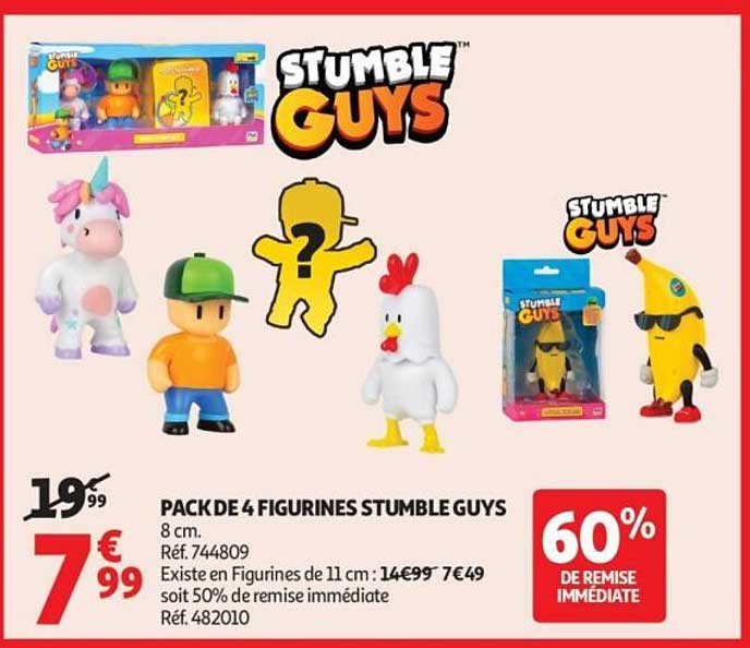 PACK DE 4 FIGURINES STUMBLE GUYS