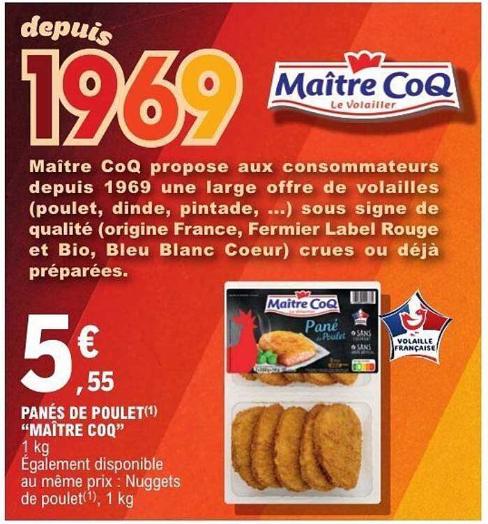 Panés de Poulet "Maître CoQ"