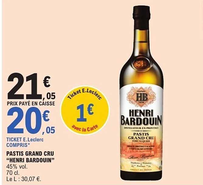 PASTIS GRAND CRU "HENRI BARDOUIN"