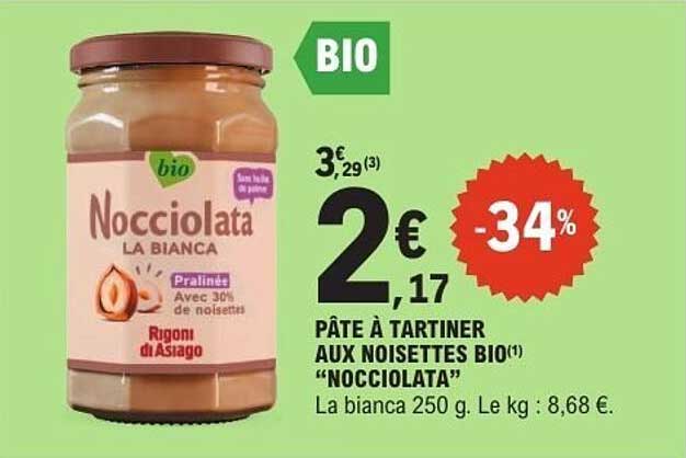 PÂTE À TARTINER AUX NOISETTES BIO "NOCCIOLATA"