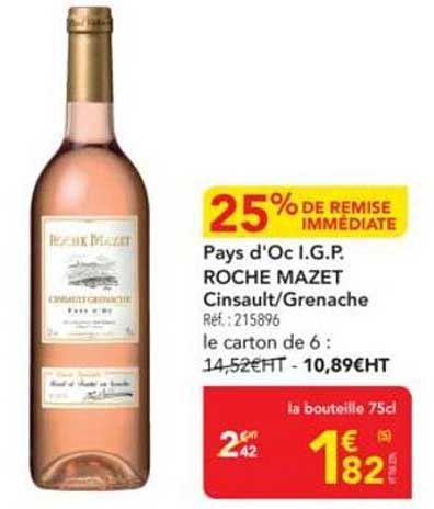 Pays d'Oc I.G.P. ROCHE MAZET Cinsault/Grenache