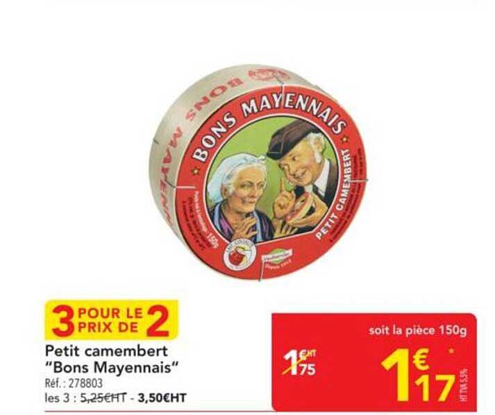Petit camembert "Bons Mayennais"