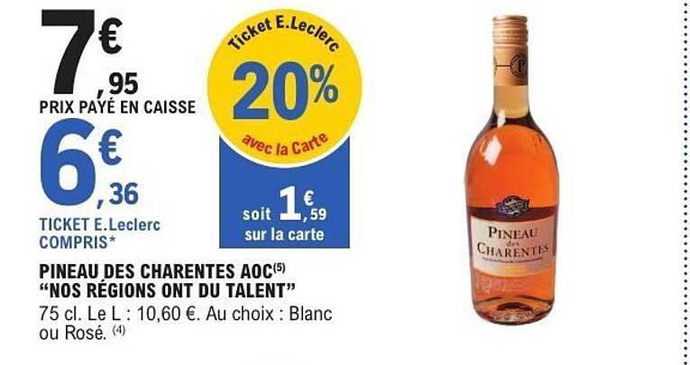 PINEAU DES CHARENTES AOC "NOS RÉGIONS ONT DU TALENT"