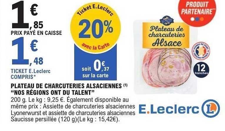 Plateau de charcuteries alsaciennes "Nos régions ont du talent"