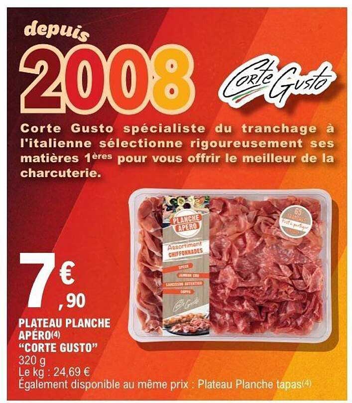 PLATEAU PLANCHE APÉRO "CORTE GUSTO"