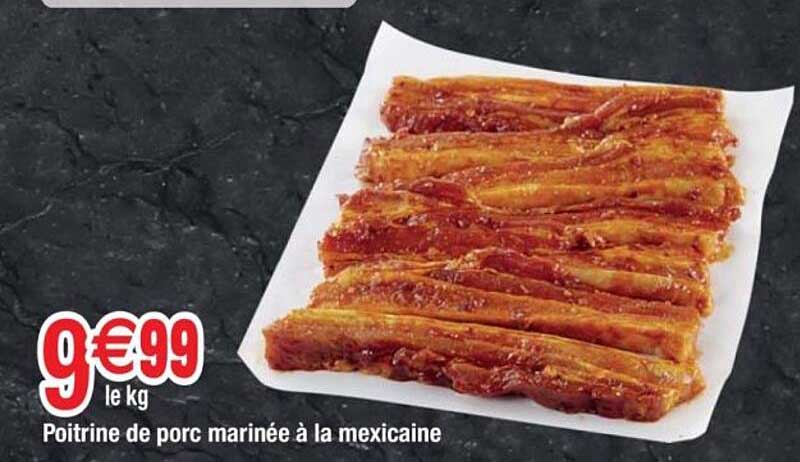 Poitrine de porc marinée à la mexicaine