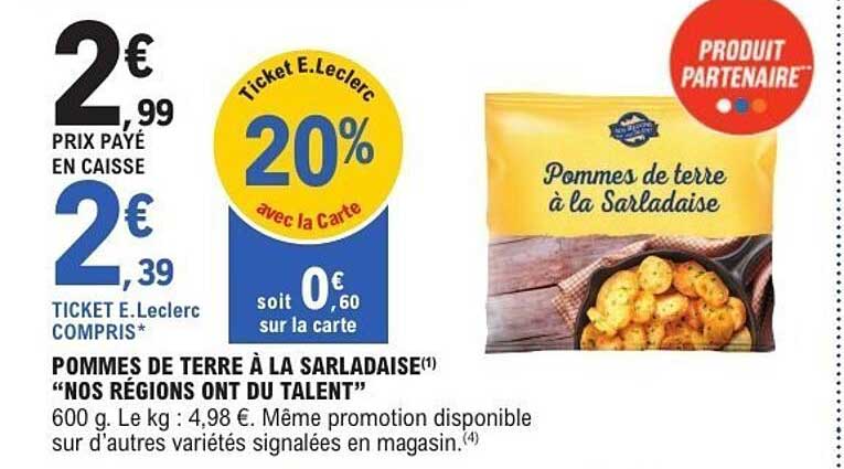 Pommes de terre à la Sarladaise "Nos régions ont du talent"