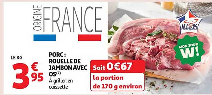 PORC : ROUELLE DE JAMBON AVEC OS